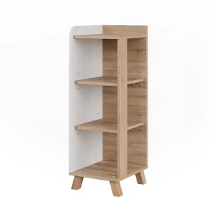 Midi-skab Karen Sonoma/Hvid 30 x 90 cm med 4 hylder Vicco