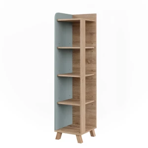 Badeværelseshylde Karen Sonoma/blå 30 x 128 cm med 4 rum Vicco