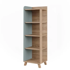 Badeværelseshylde Karen Sonoma/blå 40 x 128 cm med 4 rum Vicco