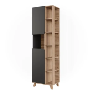 Højt skab Karen Sonoma/antracit 50 x 175 cm med 2 døre Vicco