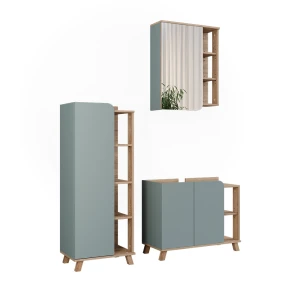 Meubles bain Karen Sonoma/Bleu 3 pièces Vicco