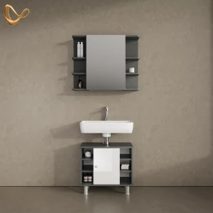 Badmöbel-Set Fucino Anthrazit 2 Teile livinity®