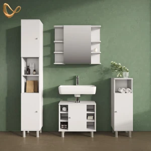 Badmöbel-Set Fucino Weiß 4 Teile livinity®