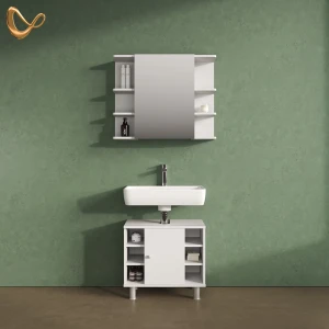 Badmöbel-Set Fucino Weiß 2 Teile livinity®