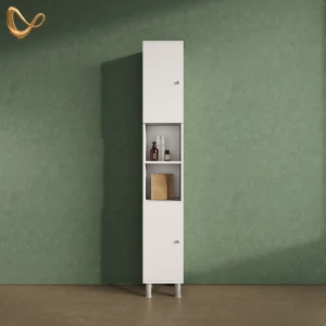 Badschrank Fucino Weiß 30 x 190 cm livinity®