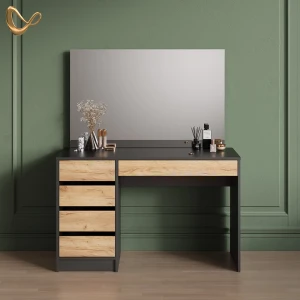 Schminktisch Imola Anthrazit/Goldkraft Eiche 120 cm livinity®