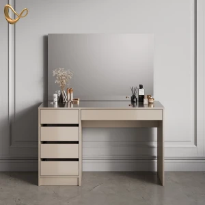 Schminktisch Imola Greige 120 cm mit Spiegel livinity®