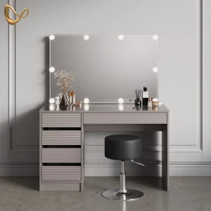 Schminktisch Imola Cashmere mit LED Beleuchtung und Hocker livinity®