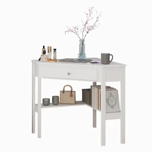 Eckschminktisch Velto Weiß 75 x 76.8 cm ,mit Schublade Vicco