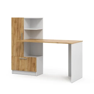 Skrivebord Tomy Hvid/gylden eg 150 x 59 cm Vicco