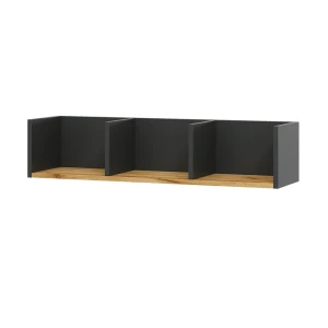 Væghylde Tomy Antracit/gylden eg 90 x 20 cm Vicco