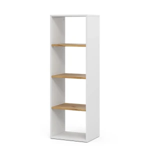 Boghylde Tomy Hvid/gylden eg 40 x 120 cm ,4 rum Vicco