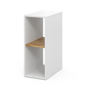 PC-skab Tomy Hvid/gylden eg 28.5 x 50 cm med 2 åbne rum Vicco