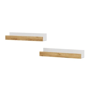 Væghylde Tomy Hvid/gylden eg 60 x 10 cm Sæt med 2 stk. Vicco