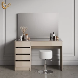 Schminktisch Imola Greige 120 cm mit Hocker livinity®