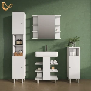 Badmöbel-Set Fucino Weiß 4 Teile livinity®