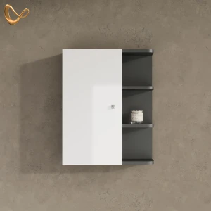 Badschrank Fucino Weiß Hochglanz 47.2 x 59.2 cm livinity®