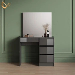 Schminktisch Imola Anthrazit 90 cm mit Spiegel livinity®