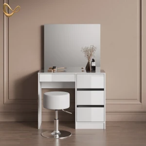 Schminktisch-Set Imola Weiß 90 cm mit Hocker livinity®
