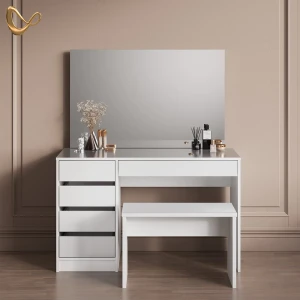 Schminktisch Imola Weiß 120 cm mit Bank livinity®