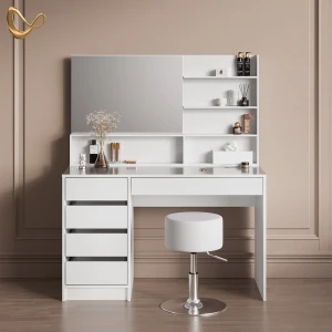 Schminktisch Imola Weiß 145 cm mit Hocker livinity®