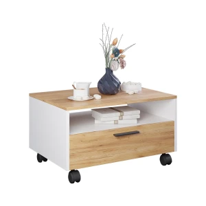 Sohvapöytä Bibo Valkoinen/kultainen tammi 70 x 52.4 cm Vicco