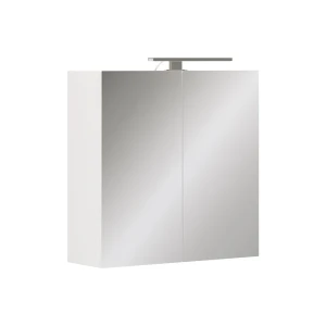 Badeværelsesspejlskab Lavio Hvid 60 x 60 cm med LED-belysning Vicco