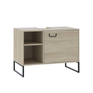 Vanity unit for washbasin Vionna Tammi/musta 80x60 cm 2 avointa lokeroa Vicco