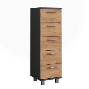 Midi kaappi Ilias Antrasiitti/Goldkraft tammi 30.2x95 cm Vicco