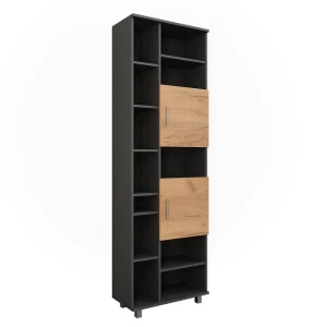 Korkea kaappi Ilias Antrasiitti/Goldkraft tammi 60.2x190 cm Vicco