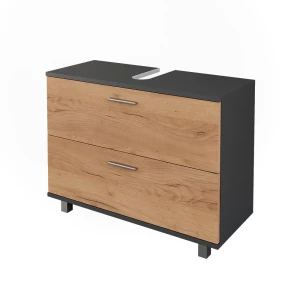 Underskab til håndvask Ilias Guld power eg/antracit 80.2 x 60.8 cm med 2 skuffer Vicco