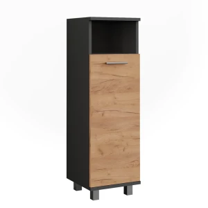 Midischrank Ilias Goldkraft Eiche/Anthrazit 30.2 x 95 cm mit 2 Türen Vicco