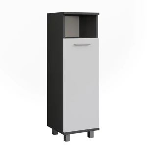 Armoire Midischrank Ilias Anthracite/blanc 30.2x95cm avec porte Vicco