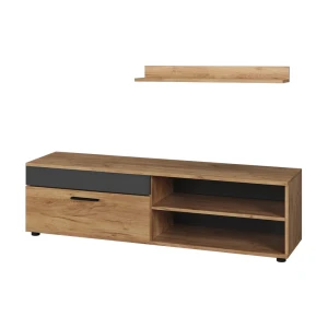 Lowboard og hylde Berno Guld power eg/antracit med 1 flap Vicco