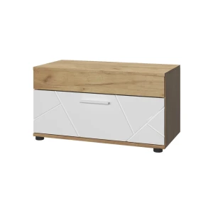 Opholdsstue skab Berno Gold power eg/hvid 70.8 x 38.9 cm Arkivskab Vicco