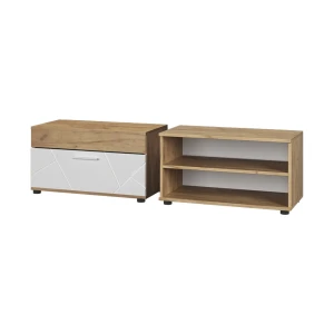 Stueskabe Berno Gold power eg/hvid 2 dele Vicco