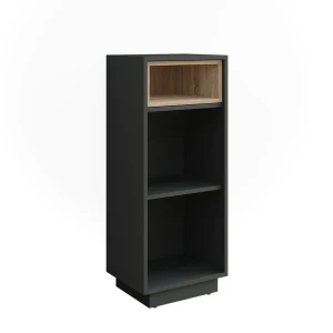 Midischrank Beatrice Anthrazit/Sonoma 38 x 93 cm mit 3 Fächern Vicco