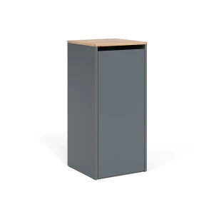Badschrank Viktor Anthrazit/Goldkraft Eiche 40.2 x 88.2 cm mit Wäschkorb Vicco