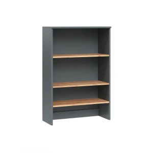 Badschrank Viktor Anthrazit/Goldkraft Eiche 68 x 100.4 cm mit offenen Regalen Vicco