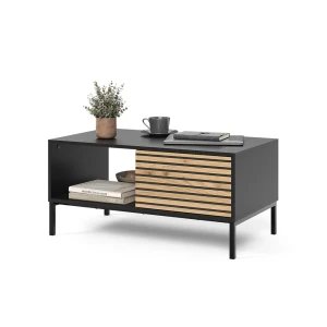 Sofabord Eliza Guld power eg/antracit 90 x 50 cm med en skuffe Vicco