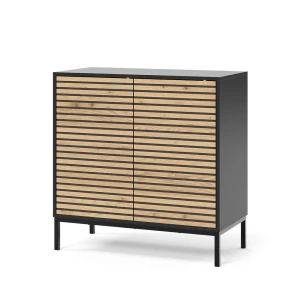 Kommode Eliza Guld power eg/antracit 80 x 81.2 cm med 2 døre Vicco