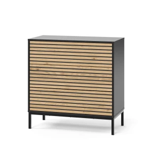 Kommode Eliza Guld power eg/antracit 80 x 81.2 cm 2 skuffer Vicco