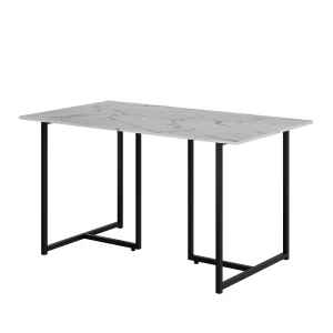 Spisebord Merido Sort/marmorhvid 140 x 80 cm Vicco