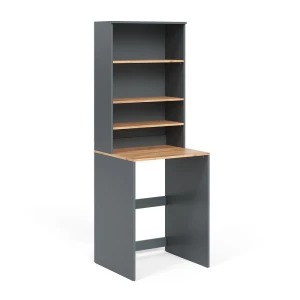 Vaskemaskineskab Viktor Antracit/gylden eg 66 x 88.2 cm 2 dele med hylde Vicco