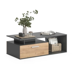 Sofabord Roland Antracit/gylden eg 118 x 59 cm Vicco