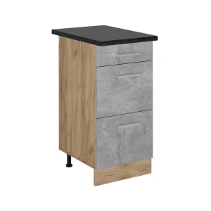 Szafka dolna do kuchni R-Line Beton 40 cm z szufladami, BP Antracyt Vicco