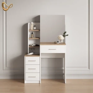 Schminktisch Loreta Weiß/Sonoma 80 cm livinity®