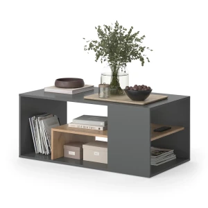 Sofabord Edgar Antracit/gylden eg 110 x 59 cm Vicco