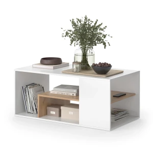 Sofabord Edgar Hvid/gylden eg 110 x 59 cm Vicco