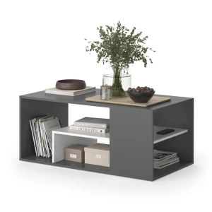 Couchtisch Edgar Antracite/branco 110 x 59 cm Vicco